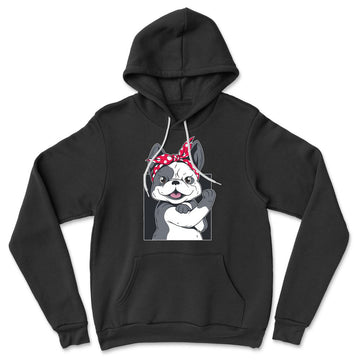 French Bulldog Hoodie in Black color